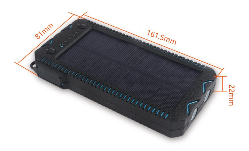 Solar Power Bank 15000 mAh – Rugged, Portable Charger for Outdoor Adventures