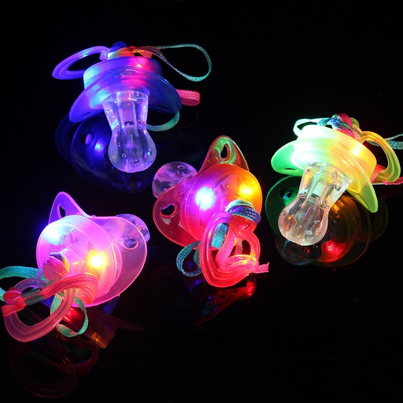 LED Pacifier & Whistle – Colorful Party Toy with Blinking Lights