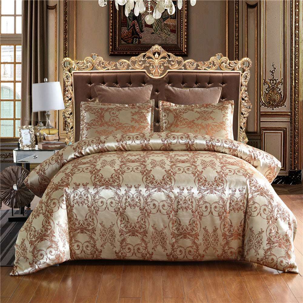 Luxury Personalized Polyester Quilt Cover and Pillowcase Bedding Set