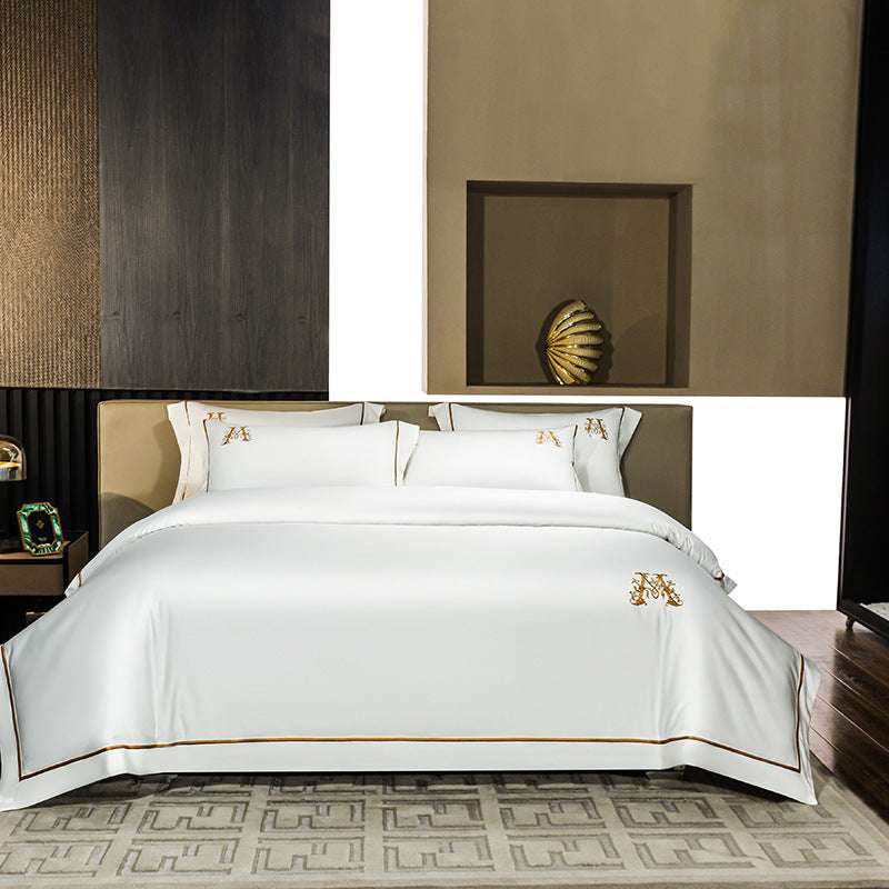 Cotton Embroidery Match Sets - Four-Piece Bedding Set