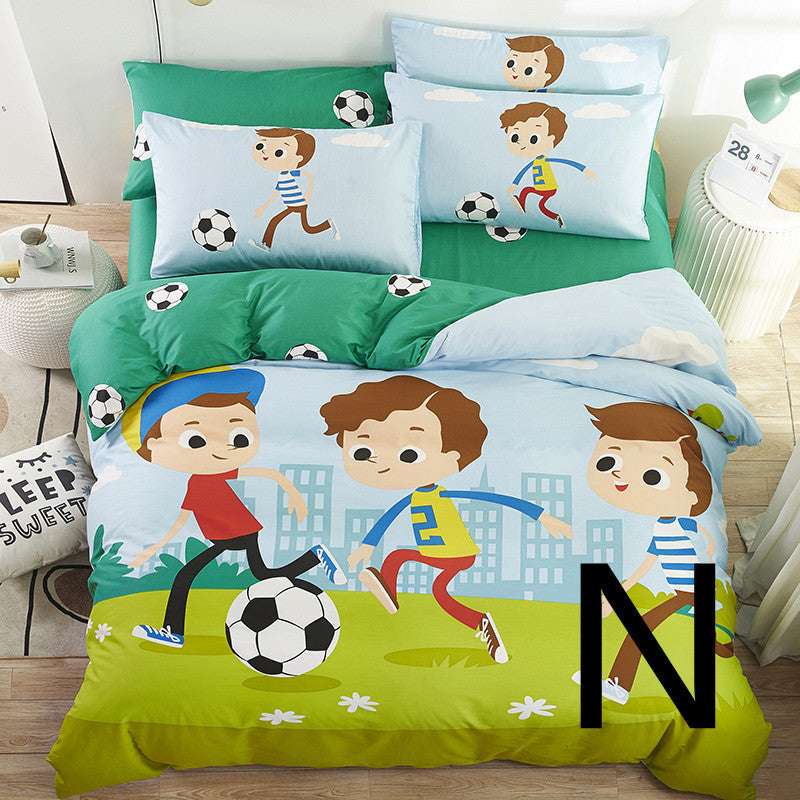 Cute Cartoon Children Bed Sheet & Quilt Cover Set – Fun and  Cozy Bedding for Kids