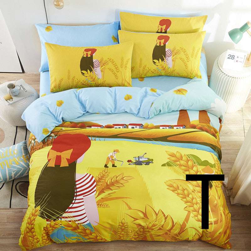 Cute Cartoon Children Bed Sheet & Quilt Cover Set – Fun and  Cozy Bedding for Kids