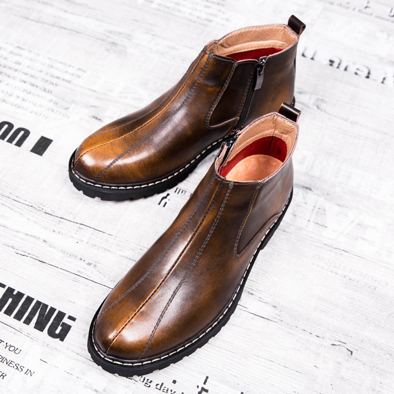 Men´s Martin Boots-Retro Cowhide Leather Boots