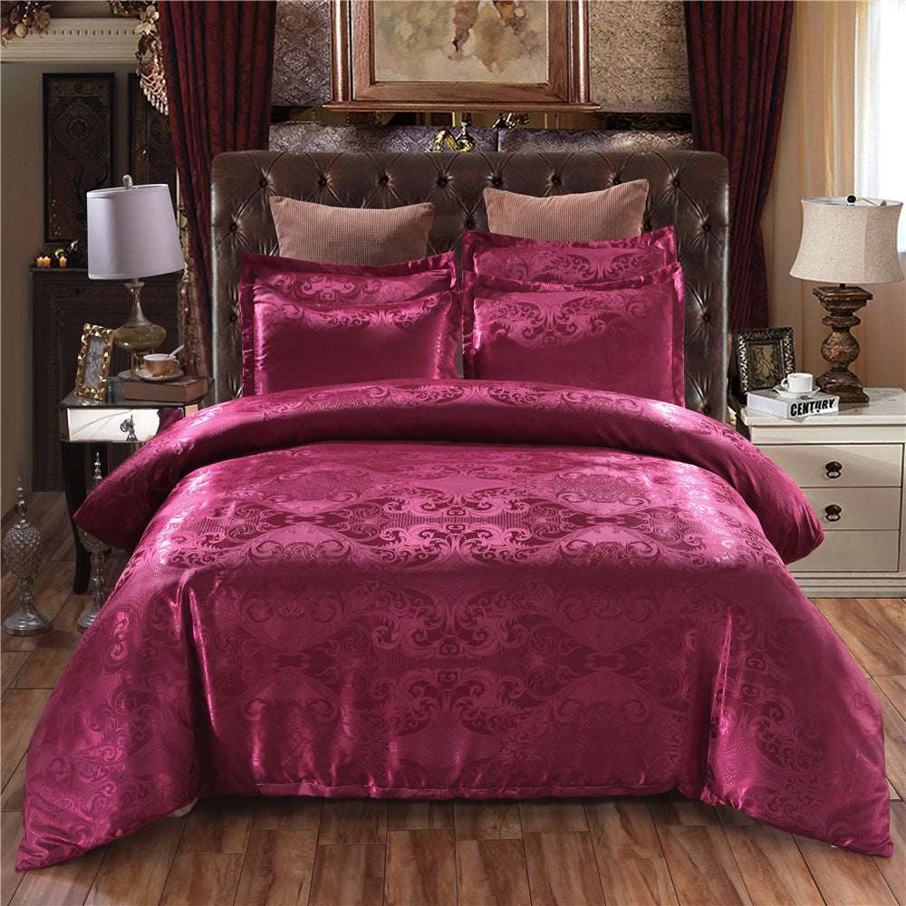 Luxury Personalized Polyester Quilt Cover and Pillowcase Bedding Set