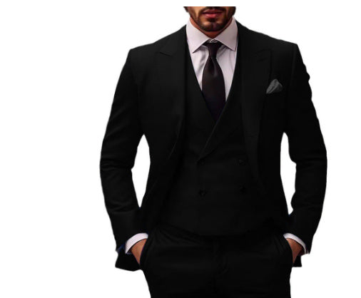 Men´s Elegant Plus Size 3 piece Suit-Cotton Blend