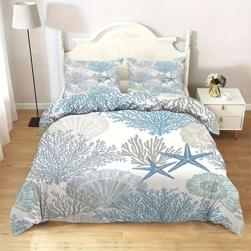 Creative Starfish Pattern Duvet Suit Bedding