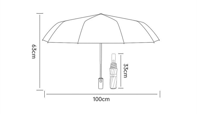 Xiaomi Automatic LED Umbrella – Windproof, Stylish & Portable