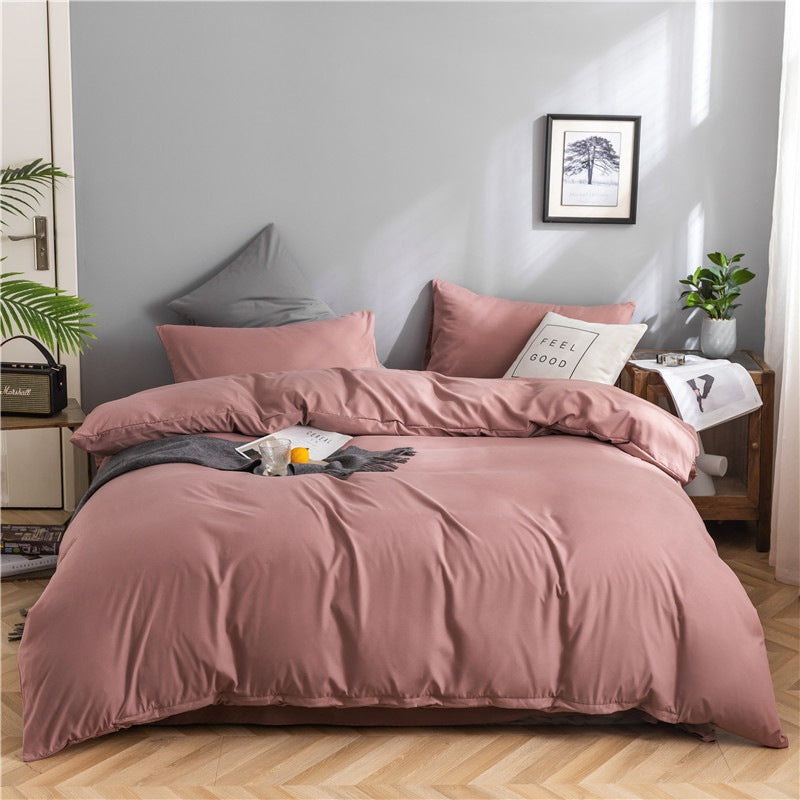 Modern Minimalist Washed Cotton Four-Piece Bedding Set