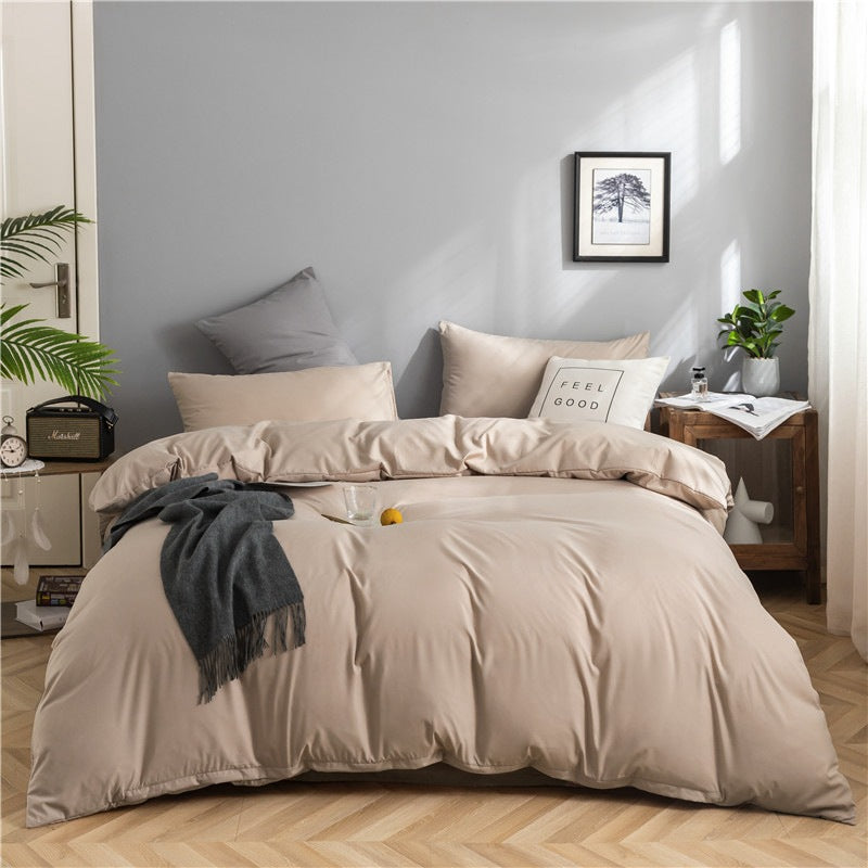 Modern Minimalist Washed Cotton Four-Piece Bedding Set