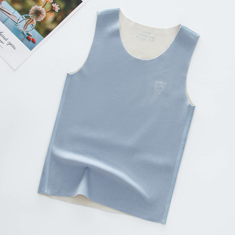 Children's Seamless Reversible Brushed Sleeveless Vest – Comfort & Style