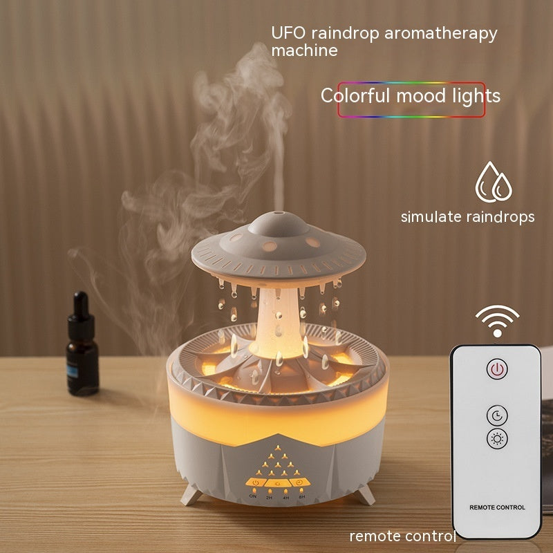 Rain Drop Humidifier with 7-Color LED - Soothing Sounds & Aromatherapy Diffuser