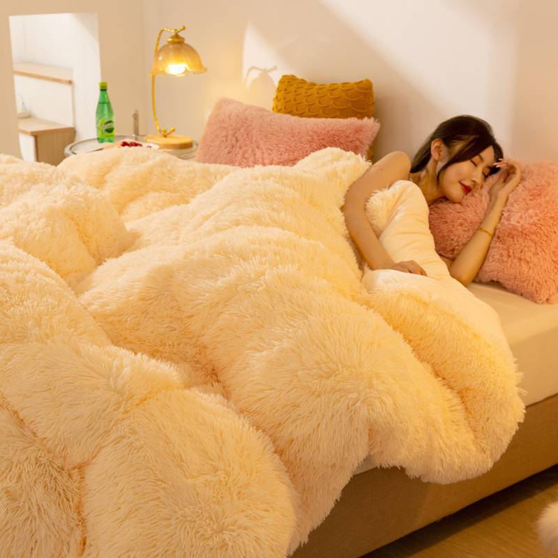 Super Soft Long Fleece Mink Crystal Velvet Thickened Warm Winter Quilt