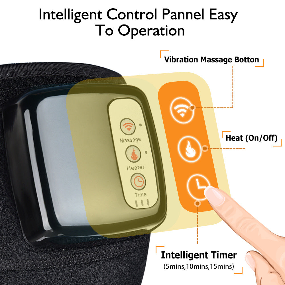 Knee Vibration Massager – Portable Joint & Muscle Pain Relief Device with Heat and Magnet Therapy