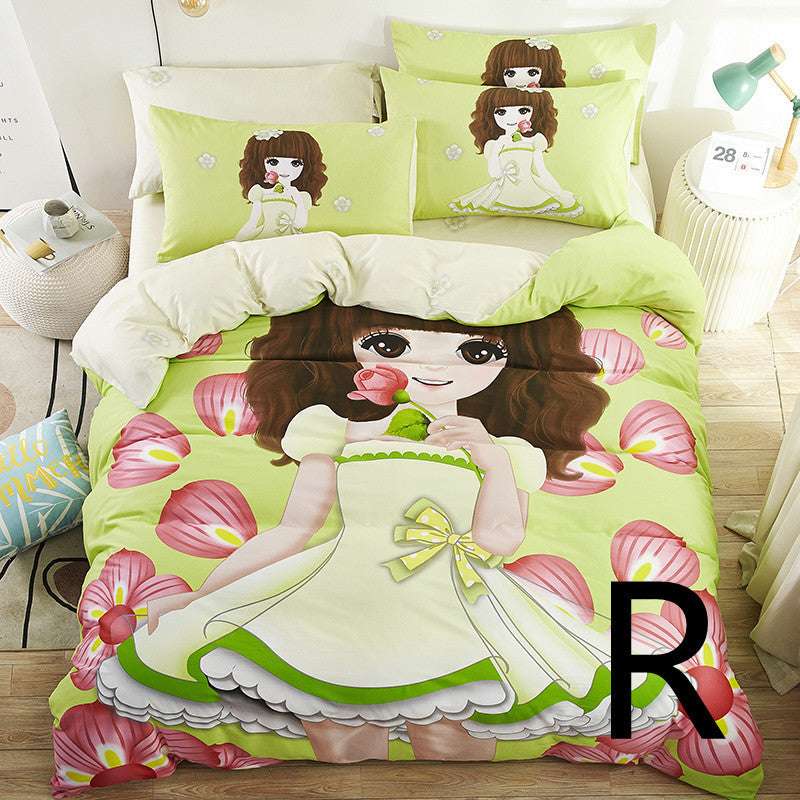 Cute Cartoon Children Bed Sheet & Quilt Cover Set – Fun and  Cozy Bedding for Kids