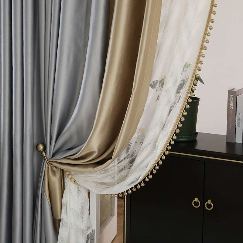 Light Luxury High-End Modern Minimalist Blackout Living Room Bedroom Environmental Protection Curtain