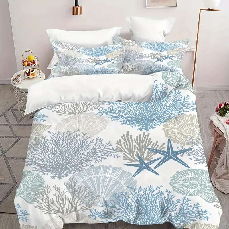 Creative Starfish Pattern Duvet Suit Bedding