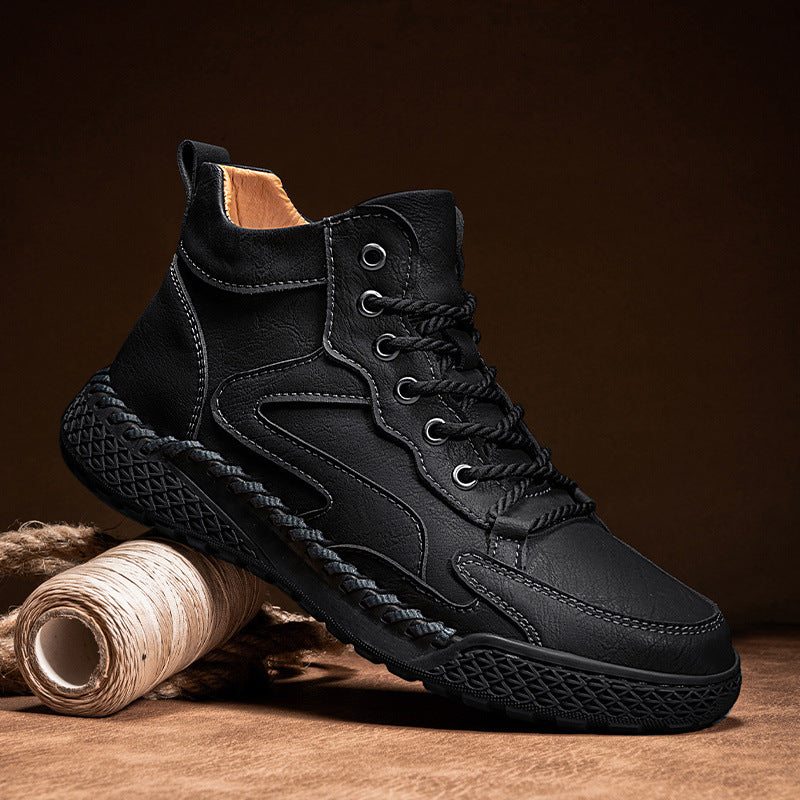 Men´s Outdoor Sports and Casual British High Top Leather Shoes