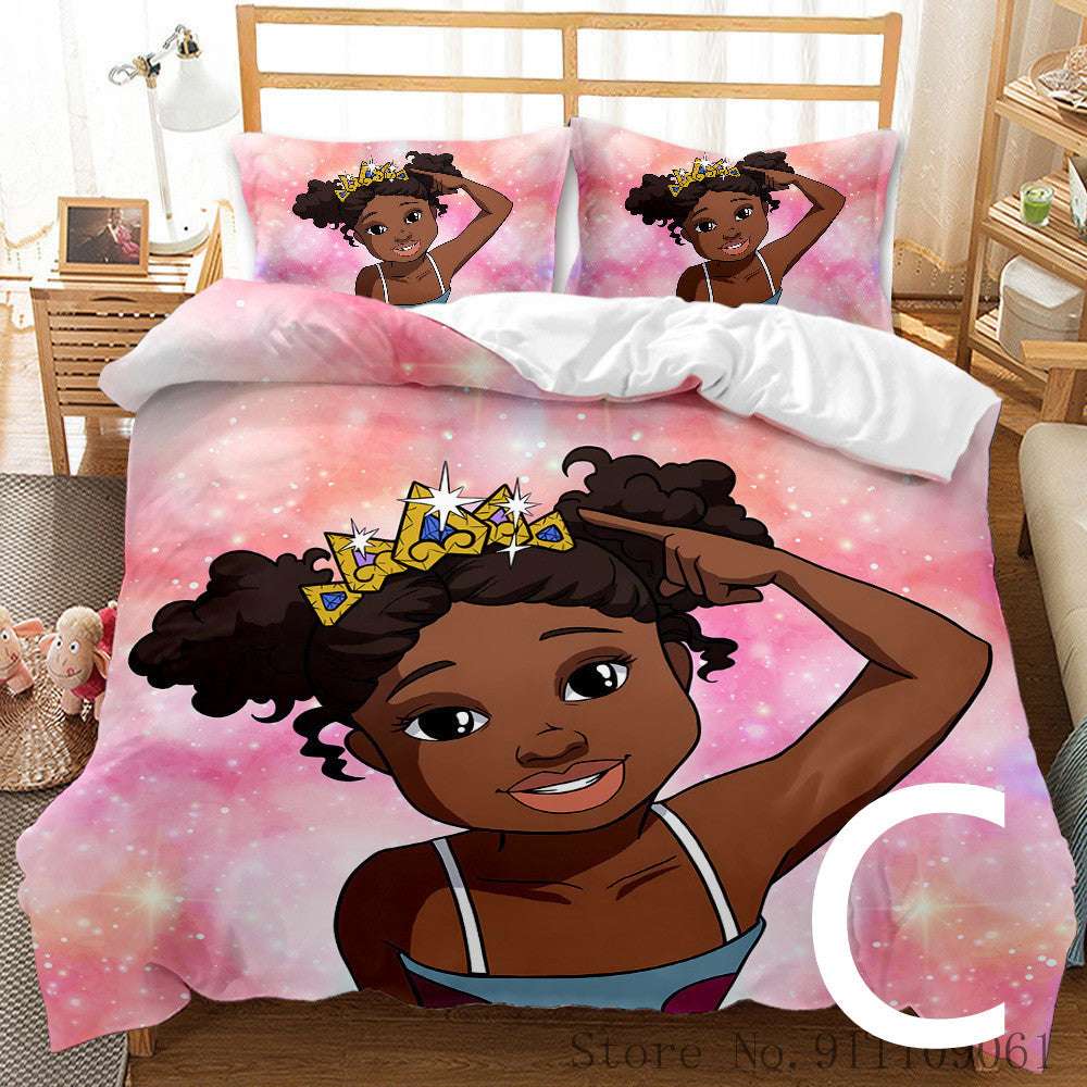 African Girl Bedding Set for Children