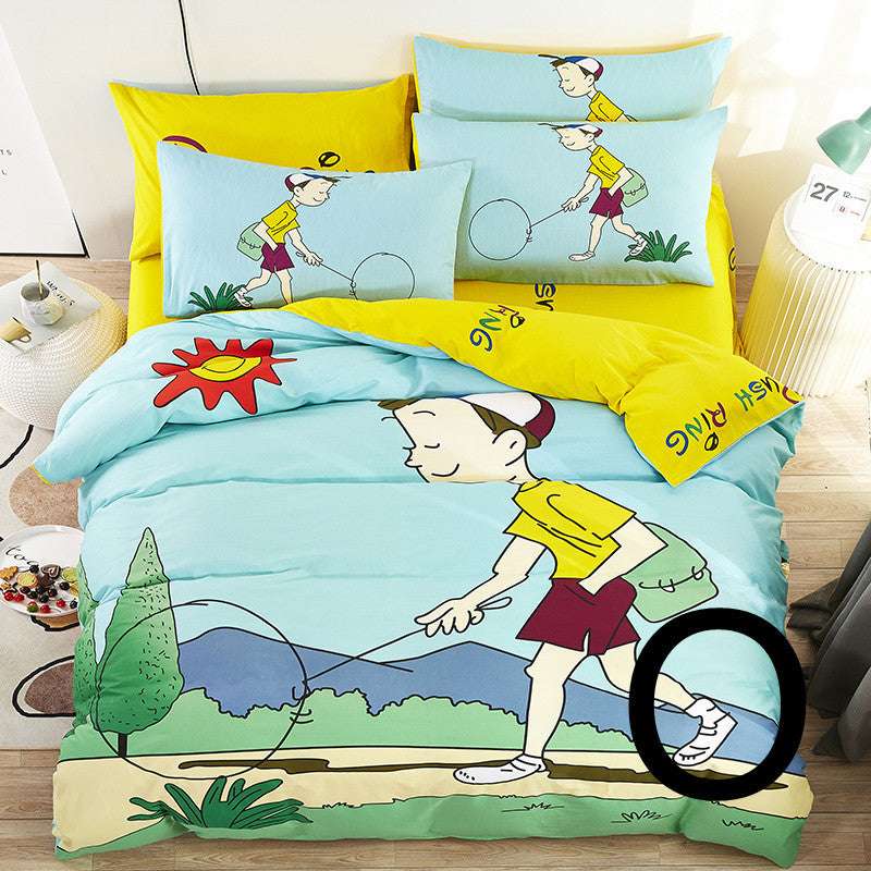 Cute Cartoon Children Bed Sheet & Quilt Cover Set – Fun and  Cozy Bedding for Kids