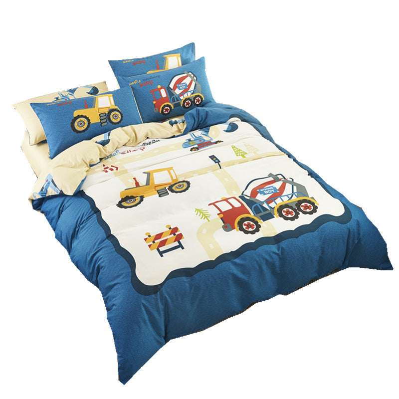 Cute Cartoon Children Bed Sheet & Quilt Cover Set – Fun and  Cozy Bedding for Kids