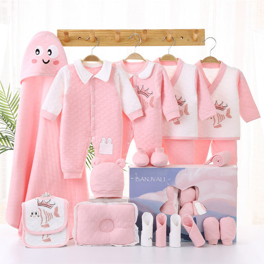 Premium Newborn Gift Set – Soft Cotton Clothing & Accessories for Fall and Winter