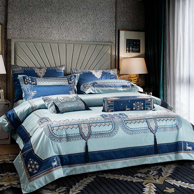 Luxury Villa Palace Style Long-Staple Cotton Bedding Set