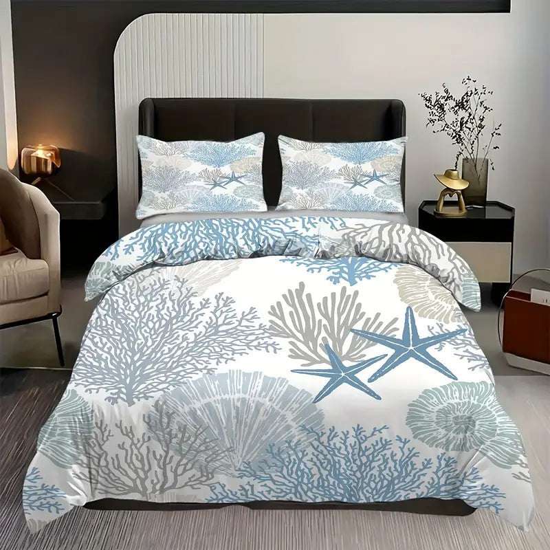 Creative Starfish Pattern Duvet Suit Bedding