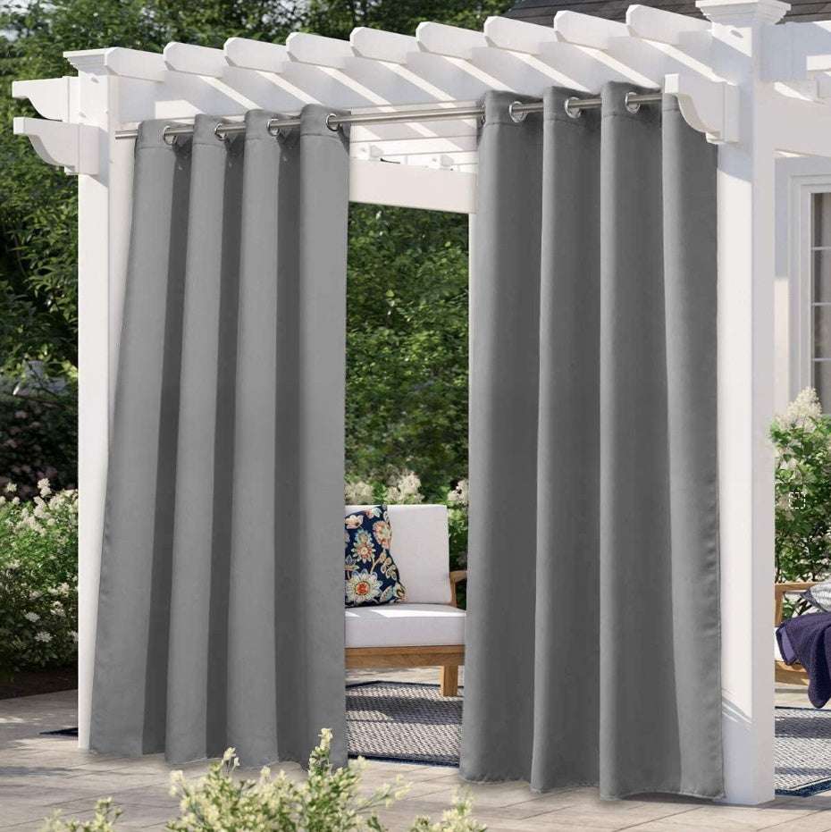 Solid Color Outdoor Waterproof and UV Protection High Precision Black Silk Shading Curtain