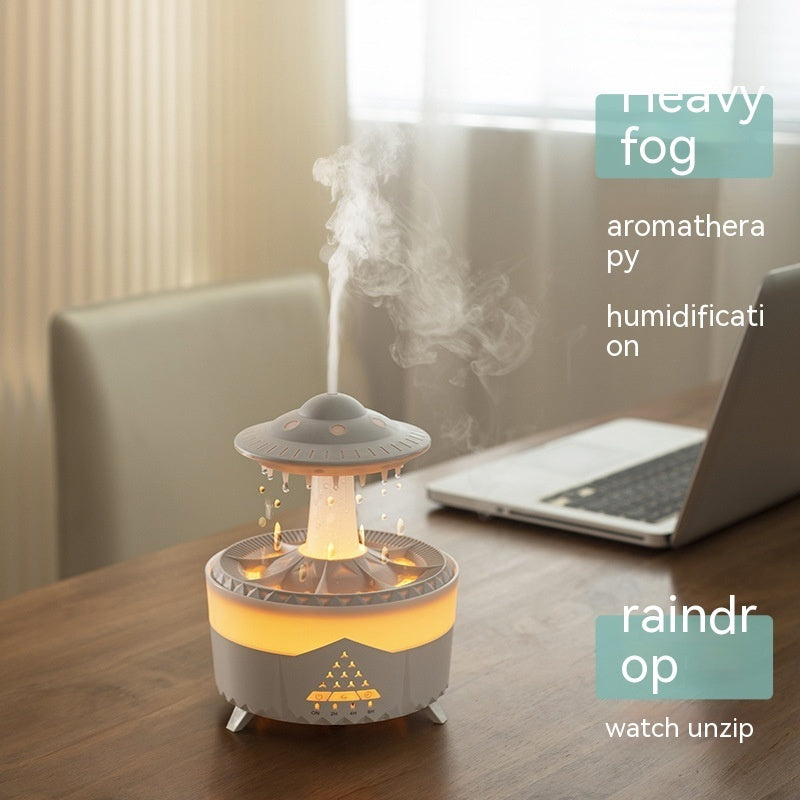 Rain Drop Humidifier with 7-Color LED - Soothing Sounds & Aromatherapy Diffuser