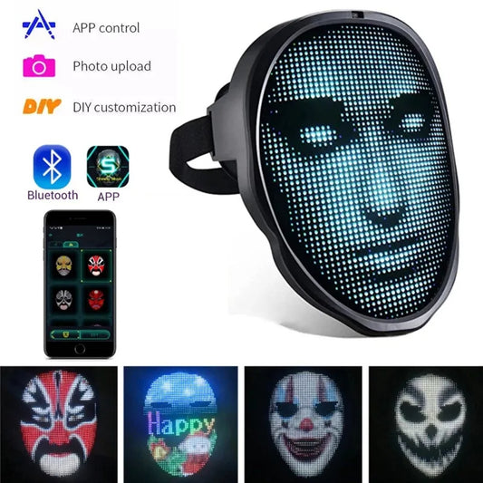 LED Glow Face Mask - Ergonomic Halloween & Party Mask for Unforgettable Celebrations