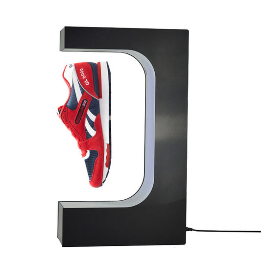 E-Shaped Adjustable Levitating Shoe Rack with LED Display & Remote Control