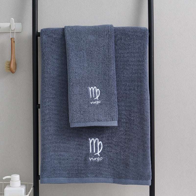 Cotton Constellation Towel Set - Zodiac-Inspired Pure Cotton Towels for Bath & Beach