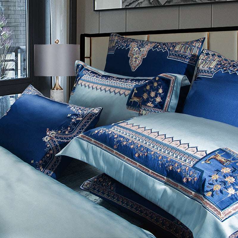 Luxury Villa Palace Style Long-Staple Cotton Bedding Set