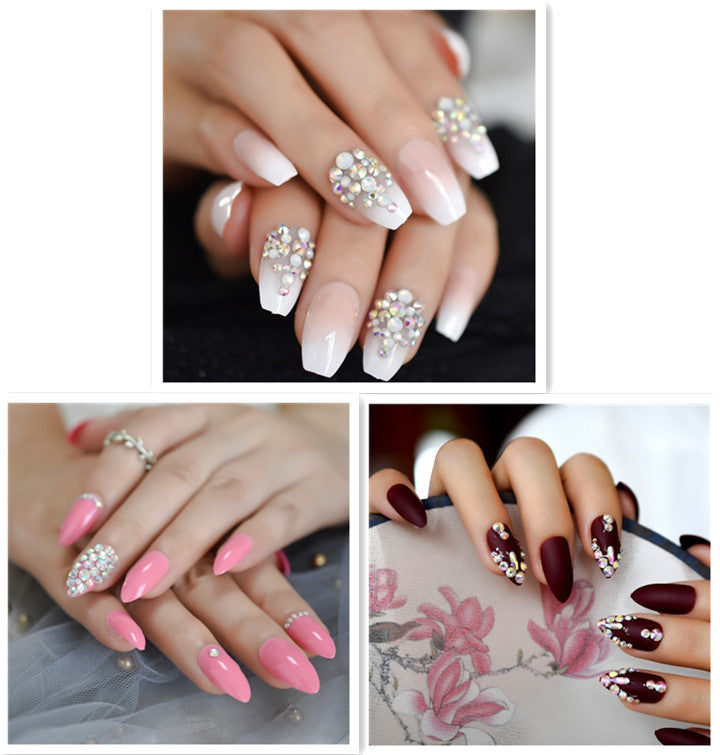 Metallic False Nails for Women – Square Shape