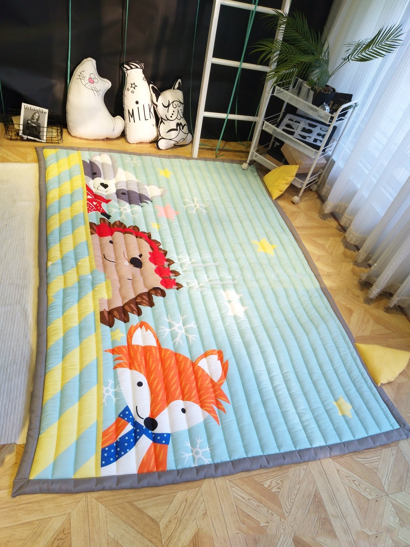 Cartoon Thick Kids Playmat – Portable, Comfortable & Easy-to-Clean – For Boys & Girls (Ages 4-6)