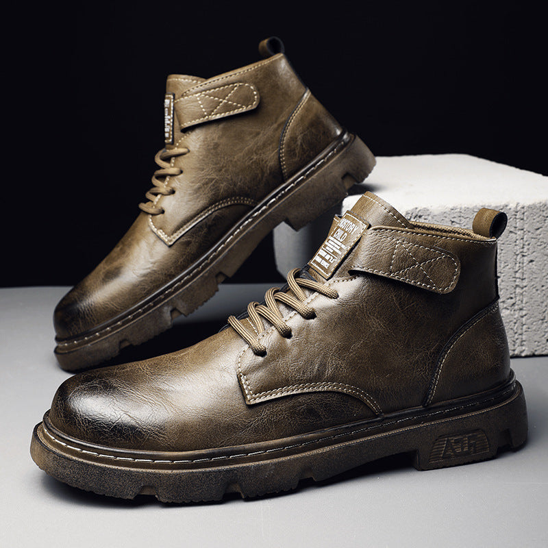 Vintage Style Motorcycle Boots for men