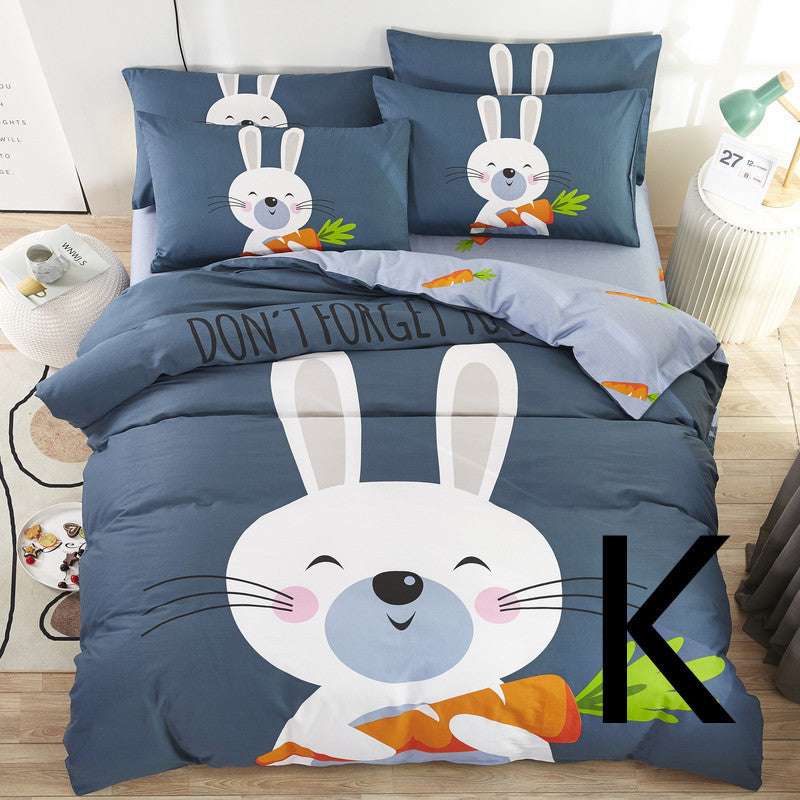 Cute Cartoon Children Bed Sheet & Quilt Cover Set – Fun and  Cozy Bedding for Kids