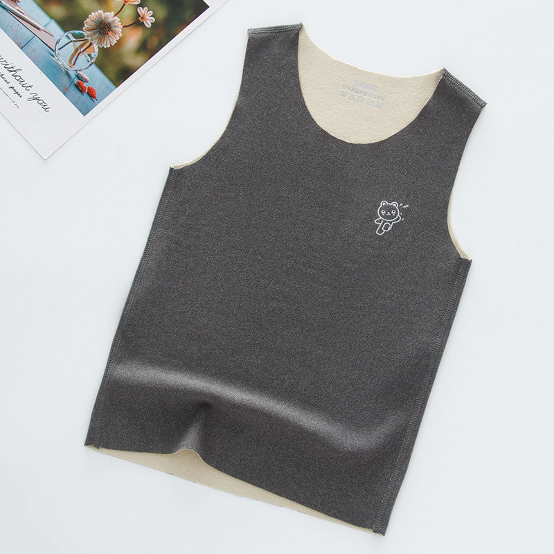 Children's Seamless Reversible Brushed Sleeveless Vest – Comfort & Style