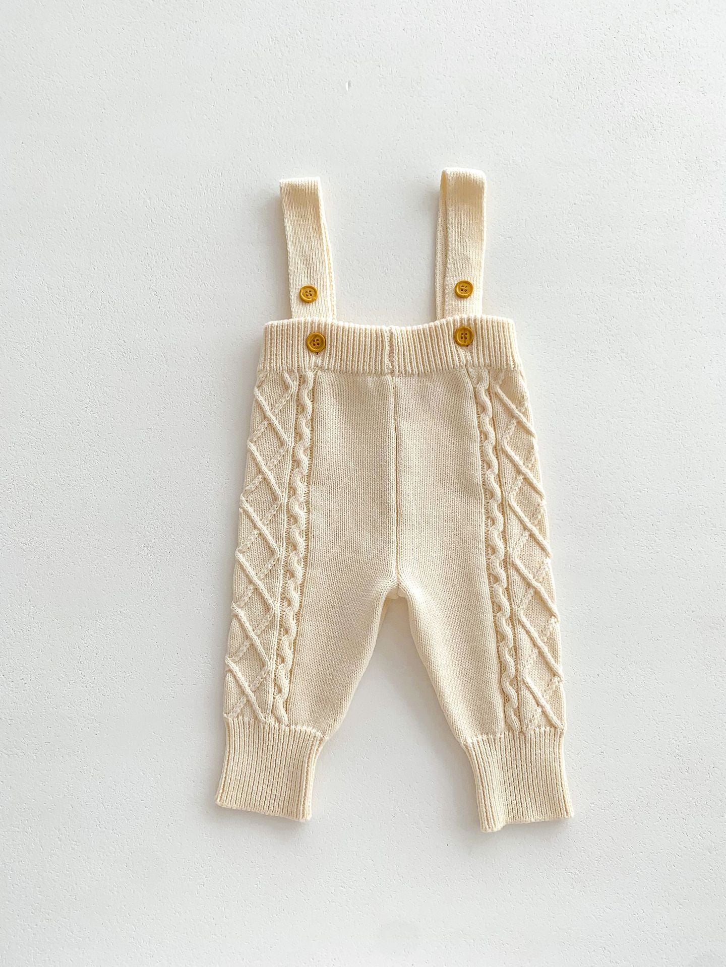 Baby Fall & Winter Twist Knit Sweater Jumpsuit – Comfortable & Stylish Cotton Outfit for Boys and Girls