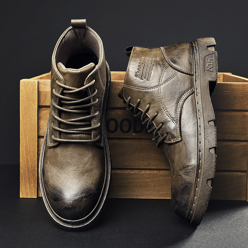 Vintage Style Motorcycle Boots for men