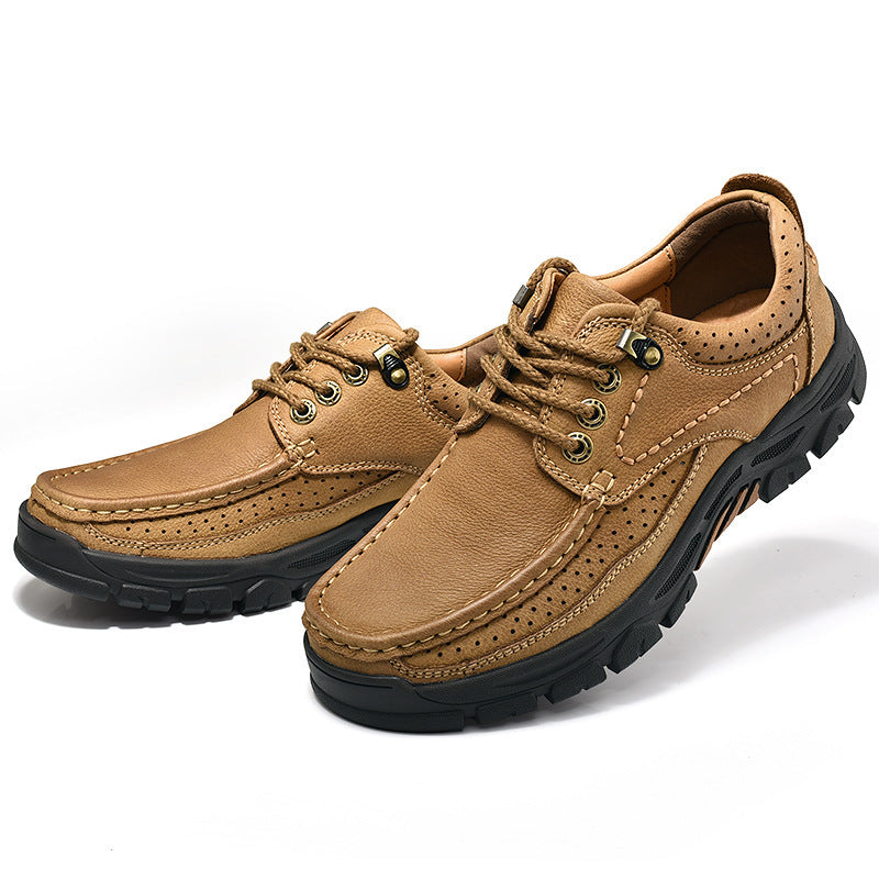 Cowhide Men´s Business Casual Lace Up Shoes in British Style