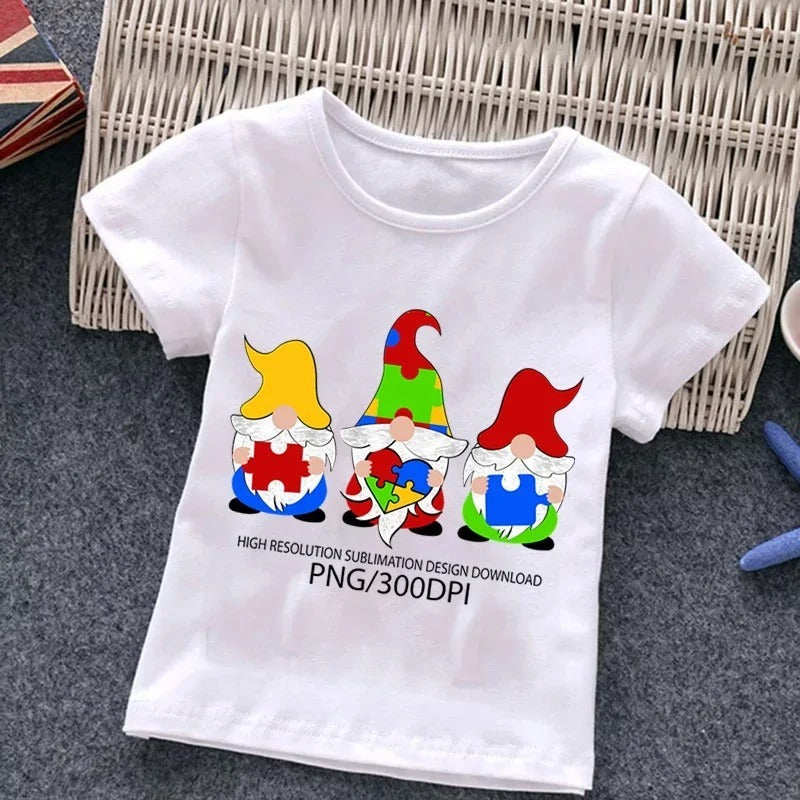 Kids With Autism T-Shirt – Puzzle Design Top for Children and Adults