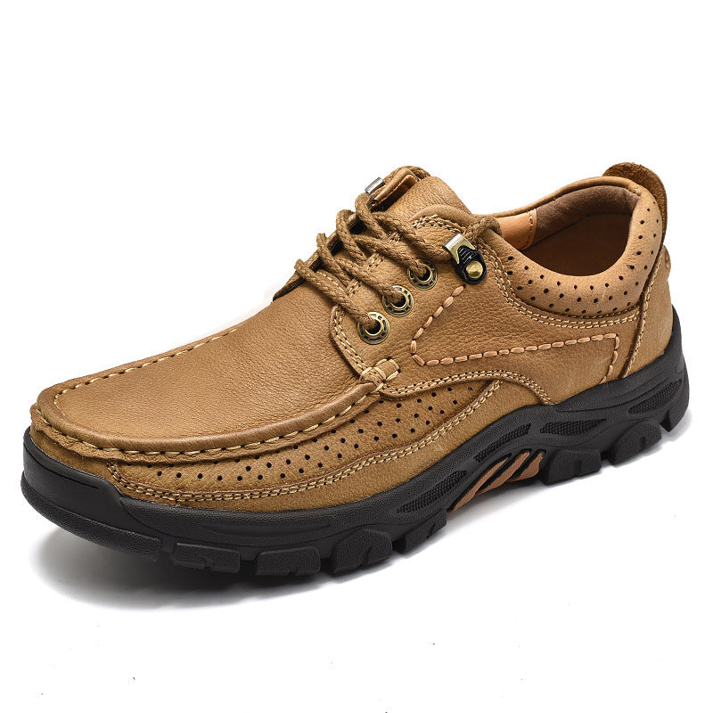 Cowhide Men´s Business Casual Lace Up Shoes in British Style