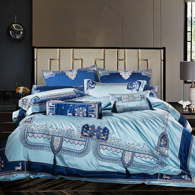 Luxury Villa Palace Style Long-Staple Cotton Bedding Set