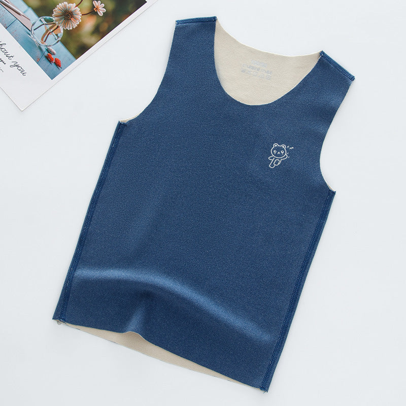 Children's Seamless Reversible Brushed Sleeveless Vest – Comfort & Style